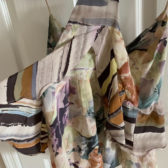 Anthropologie Jaloux Floral Pattern Mix Tank Top - Picture 5 of 5